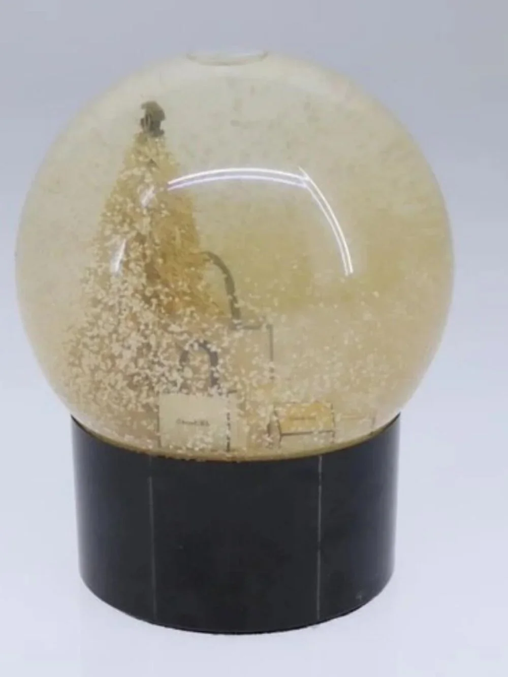 CHANEL Christmas Tree Shopper Snow Globe VIP Only Clear Yellow CC Auth 102238